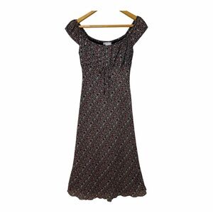 Milkmaid Dress Vintage La Belle 5 Floral Goth Coquette Cottagecore Fairy Twee